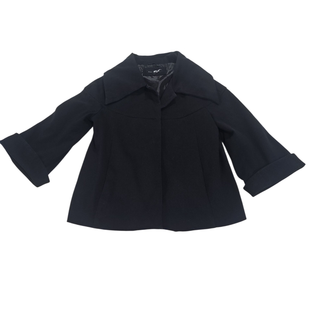 Black Rivet Womans Coat  Sz L EUC
